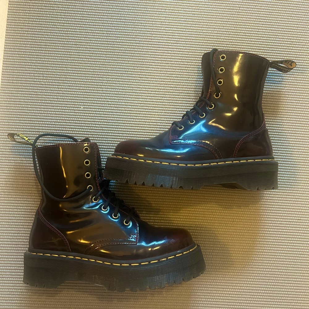 Dr. Martens Oxblood Patent Platform Jadon